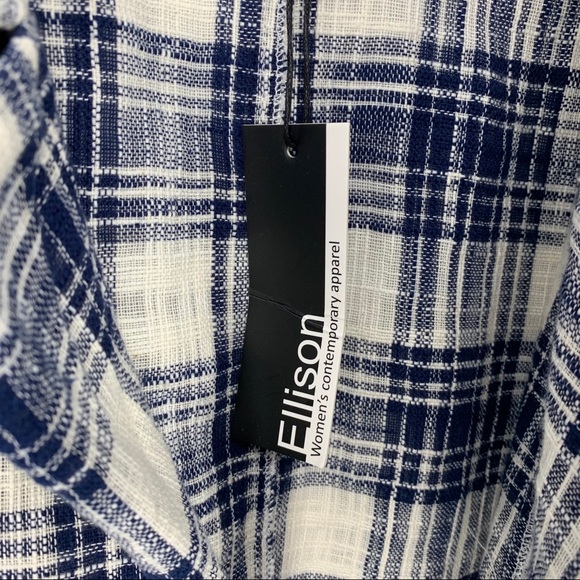 Ellison Tartan Plaid Collared Open Front Vest - Picture 5 of 7